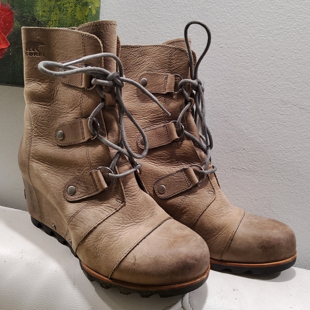Sorel Joan of Arctic Wedge Ankle Boots Size 10 - Picture 7 of 13